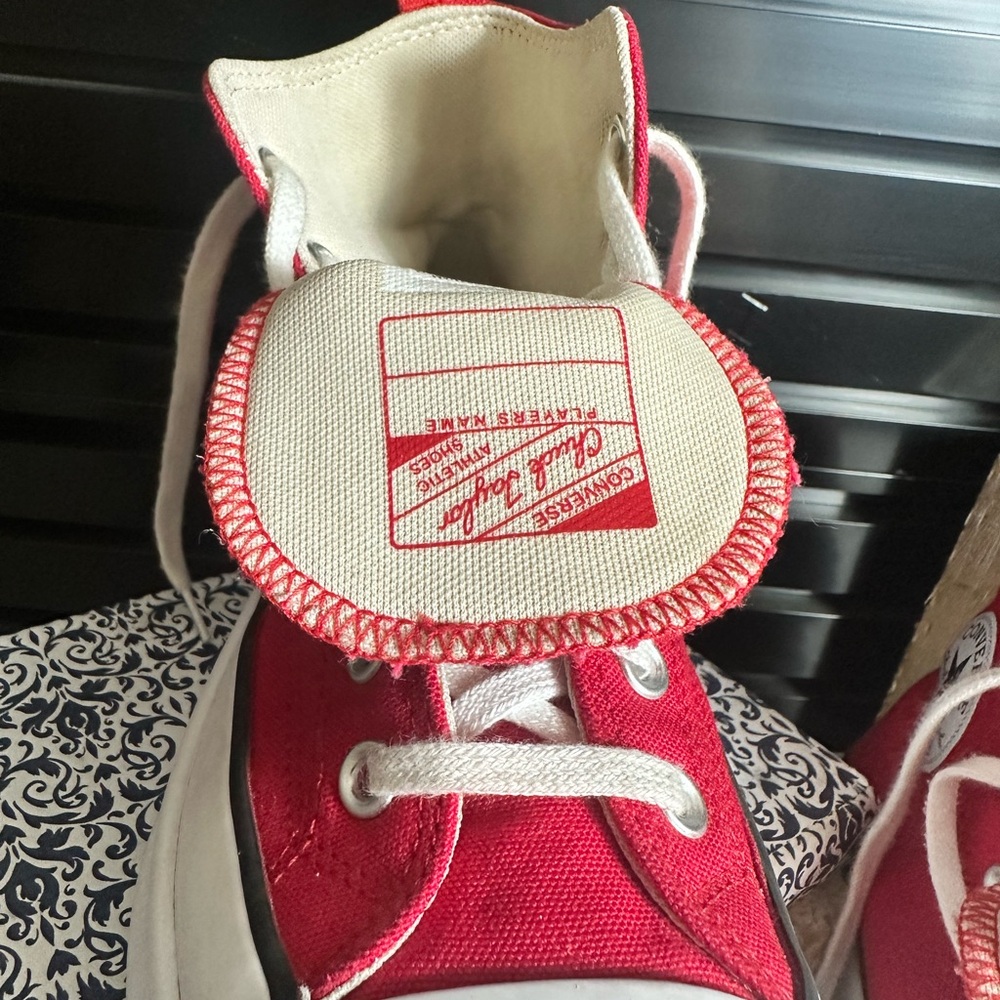 Converse Red and White Women's Shoes - Picture 7 of 8